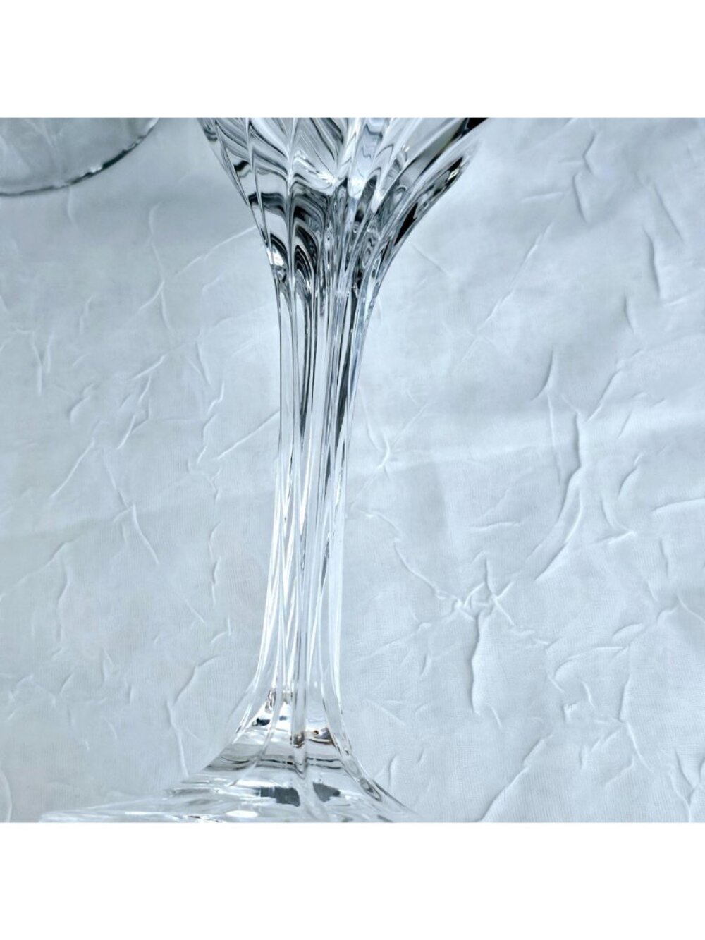 Lenox Crystal Debut Water Glasses 8.25" set-2 vertical swirl fine cut crystal - Picture 5 of 10